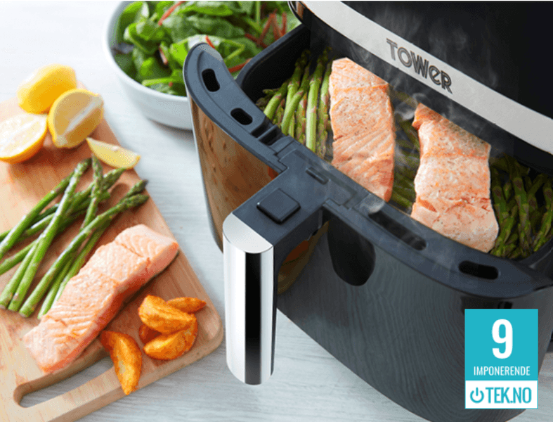 Airfryer med damp og stor skuff - Tower 7L