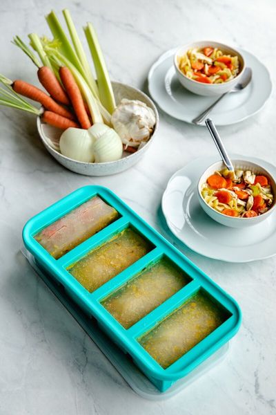 SOUPER CUBES Matoppbevaring i Silikon m/lokk 1-cup, 1pk, Bl&aring;