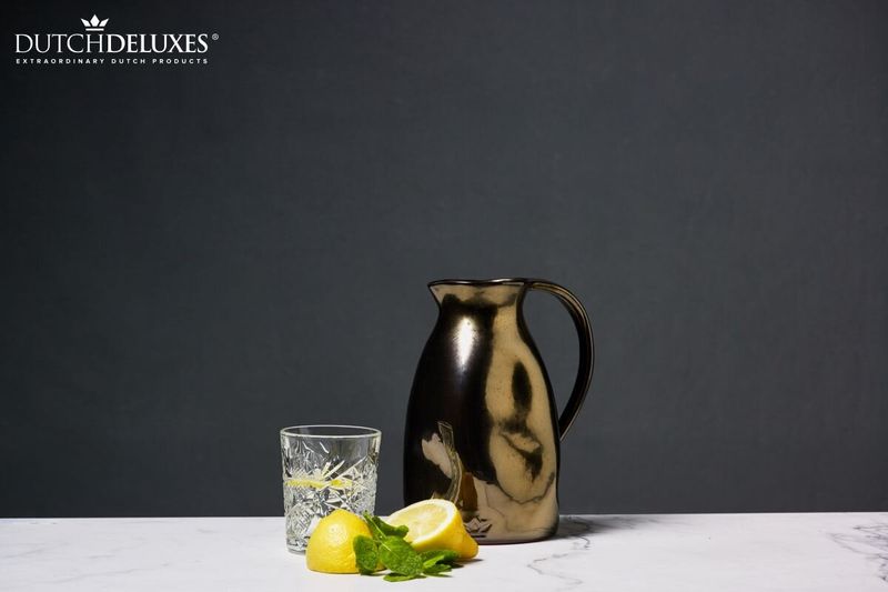 DUTCHDELUXES Dented Mugge i keramikk 1,5 liter platinum