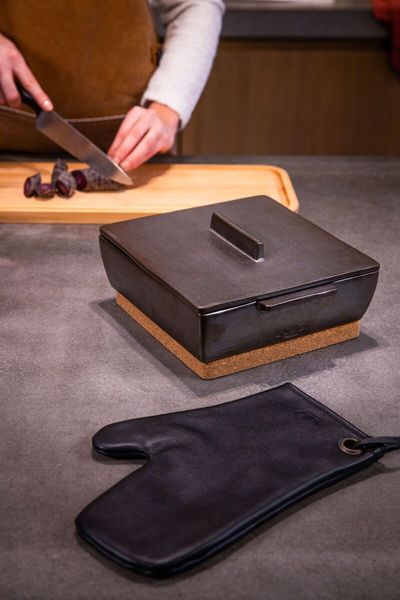 DUTCHDELUXES Grillvott i skinn, Svart